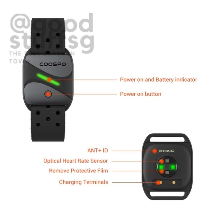 FREE CooSpo HW807 Armband Heart Rate Monitor Bluetooth 5.0