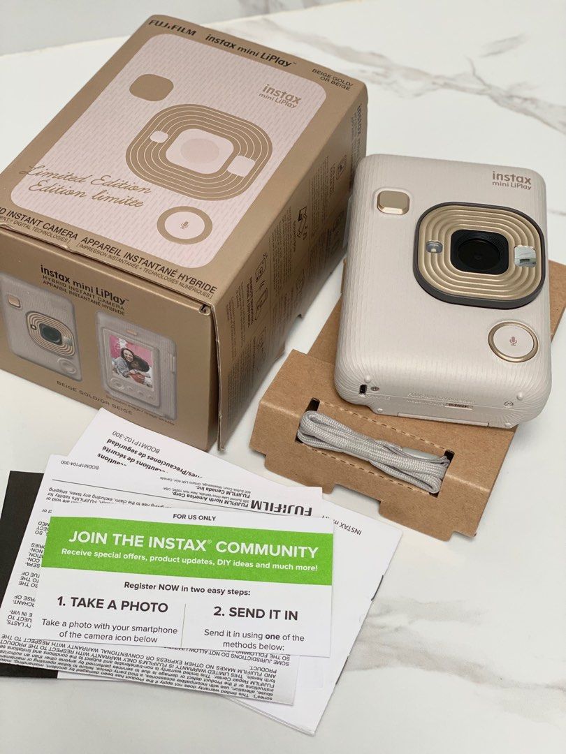 Fujifilm Instax Mini Liplay - Beige Gold Limited Edition, Photography ...