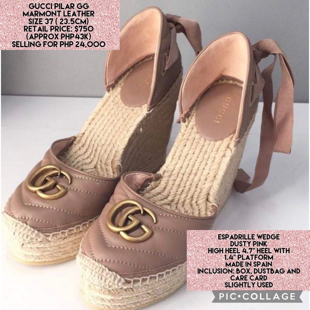 Gucci pilar new arrivals platform espadrille sandals