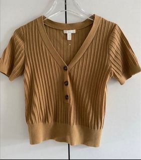 H&M Brown Cardigan Top