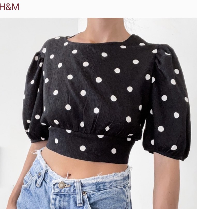 H and m polka dot top outlet