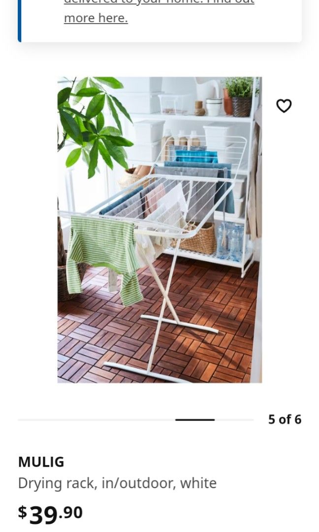 Ikea Mulig drying rack, Furniture & Home Living, Home Improvement
