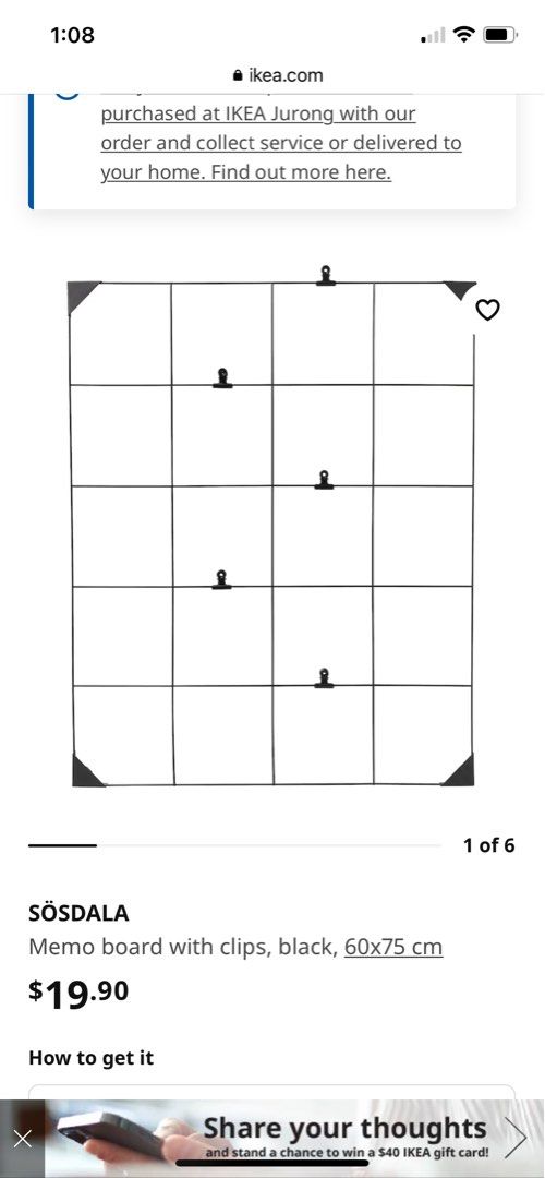 Ikea notice board, Furniture & Home Living, Home Decor, Wall Decor on