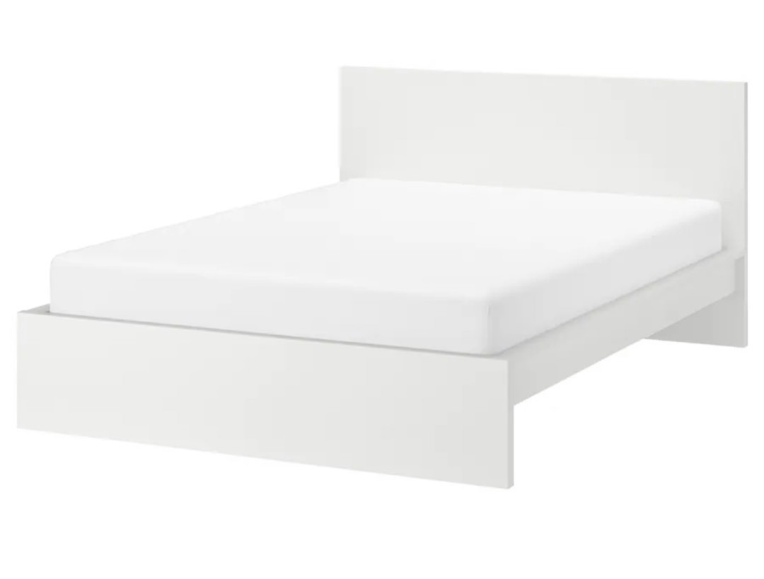 Ikea Queen Size Malm (White Color), Furniture & Home Living, Furniture