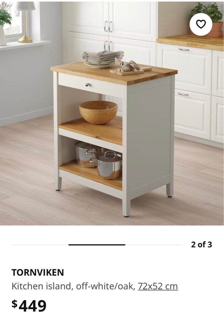 IKEA Tornviken kitchen island, Furniture & Home Living, Furniture