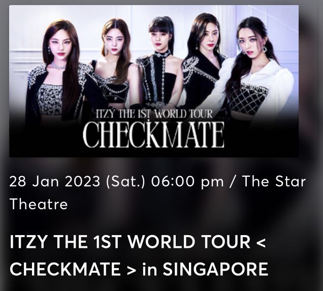 (WTS) Itzy concert tickets Cat 4 original price, Tickets & Vouchers