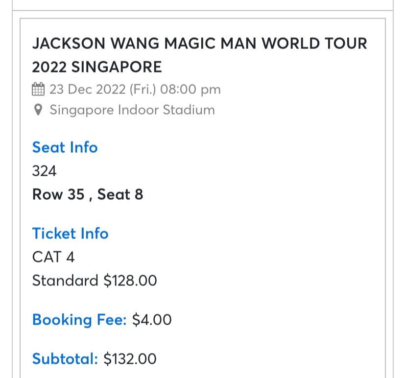 Jackson Wang's 'MAGIC MAN' World Tour 2023 Ticket Memorabilia – PopArtix