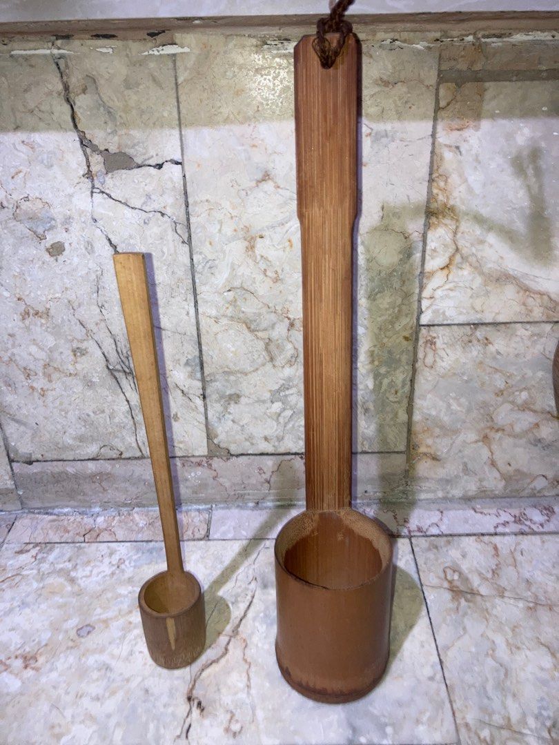 Japanese Bamboo Ladles (Category: Coffee & Tea Tableware) located in Quezon City. Submitted by jennybug (Listing ID 1196369199, Image 1). Description: Japanese bamboo ladles, - big (33cm long, 7cm diameter) Php350 - small (24cm long, 3cm diameter) Php150 Good for display or use in serving water, tea, sake, etc..