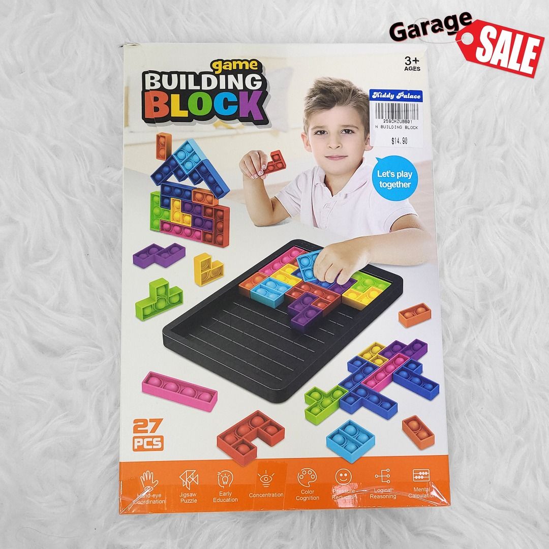 Jigsaw Puzzle Game Building Block Pop It Bubble Fidget Tetris Sensory