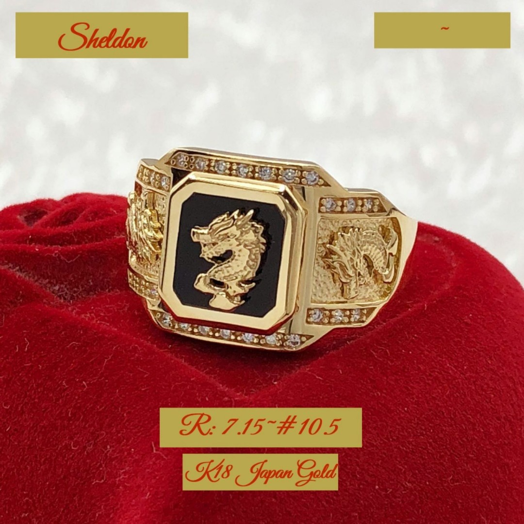 K18 japan gold mens ring, Men's Fashion, Watches & Accessories