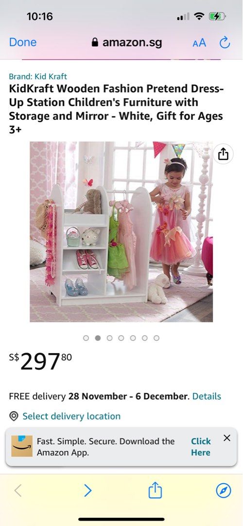 Kidkraft fashion 2025 pretend station