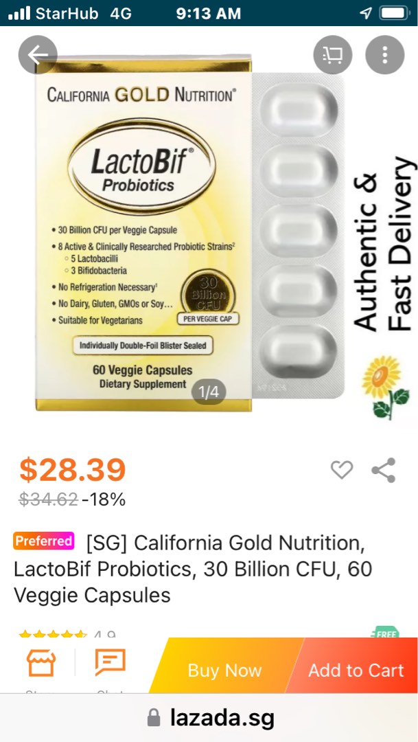 Lactobif 30 probiotics, Health & Nutrition, Health Supplements ...