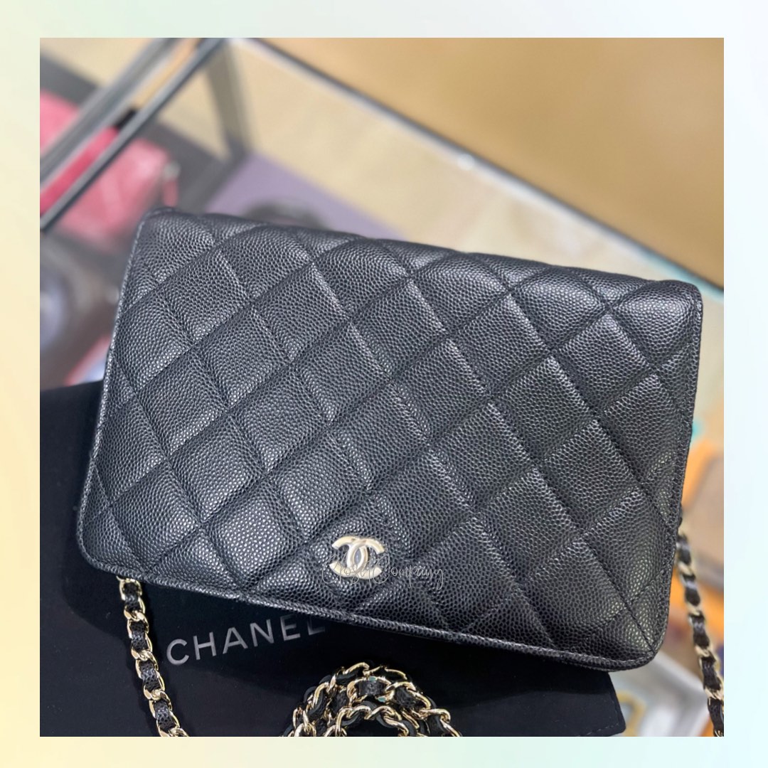 Like New Chanel 22S Black Caviar Timeless Clutch On Chain Light Gold  Hardware Series 31, Luxury, Bags & Wallets on Carousell
