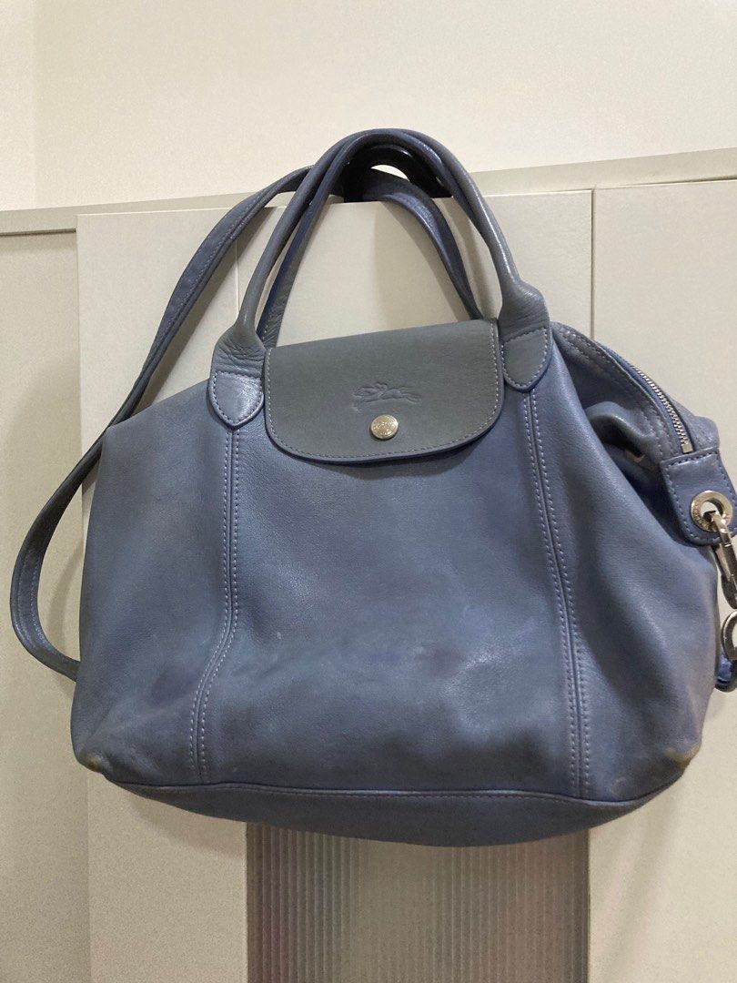 Grain Leather Handbag - Light Blue – Pinkbee.ie