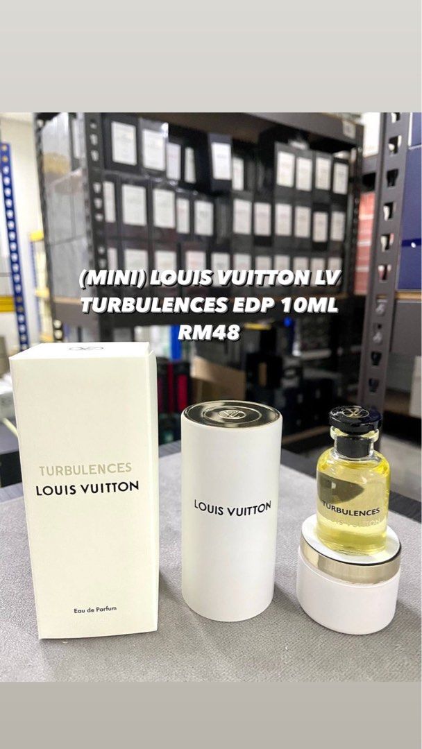 Louis Vuitton Turbulences Miniature Trave Size 10ml EDP perfume - NO BOX -  Authentic New 🔴 , Beauty & Personal Care, Fragrance & Deodorants on  Carousell