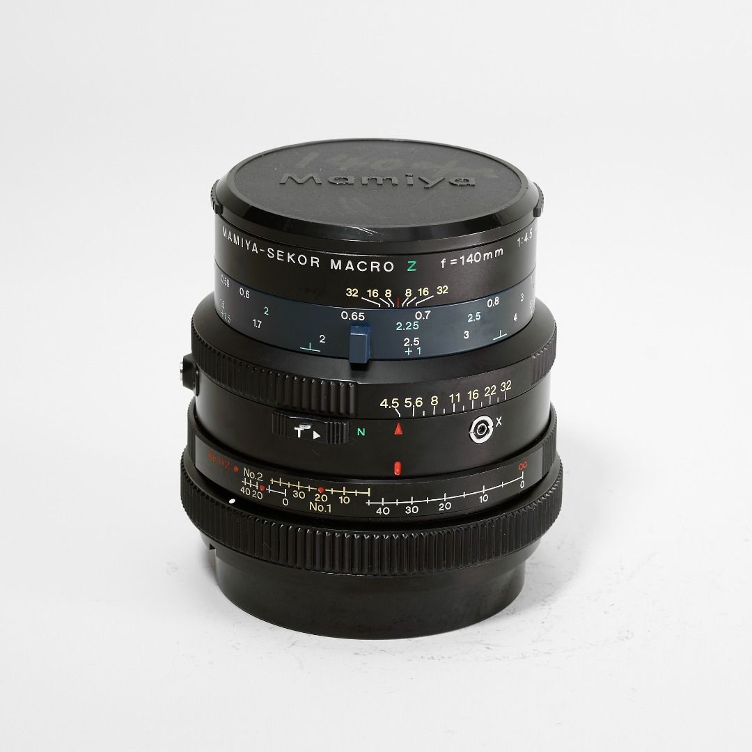 Mamiya RZ マクロM 140mm F4.5 M/L-A レンズ フード付 本物の商品 家電