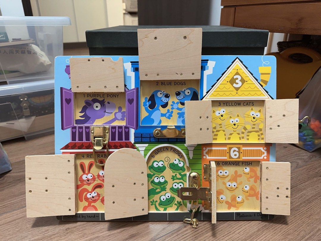 Melissa & Doug Latches Wooden Activity Board, Babies & Kids, Infant