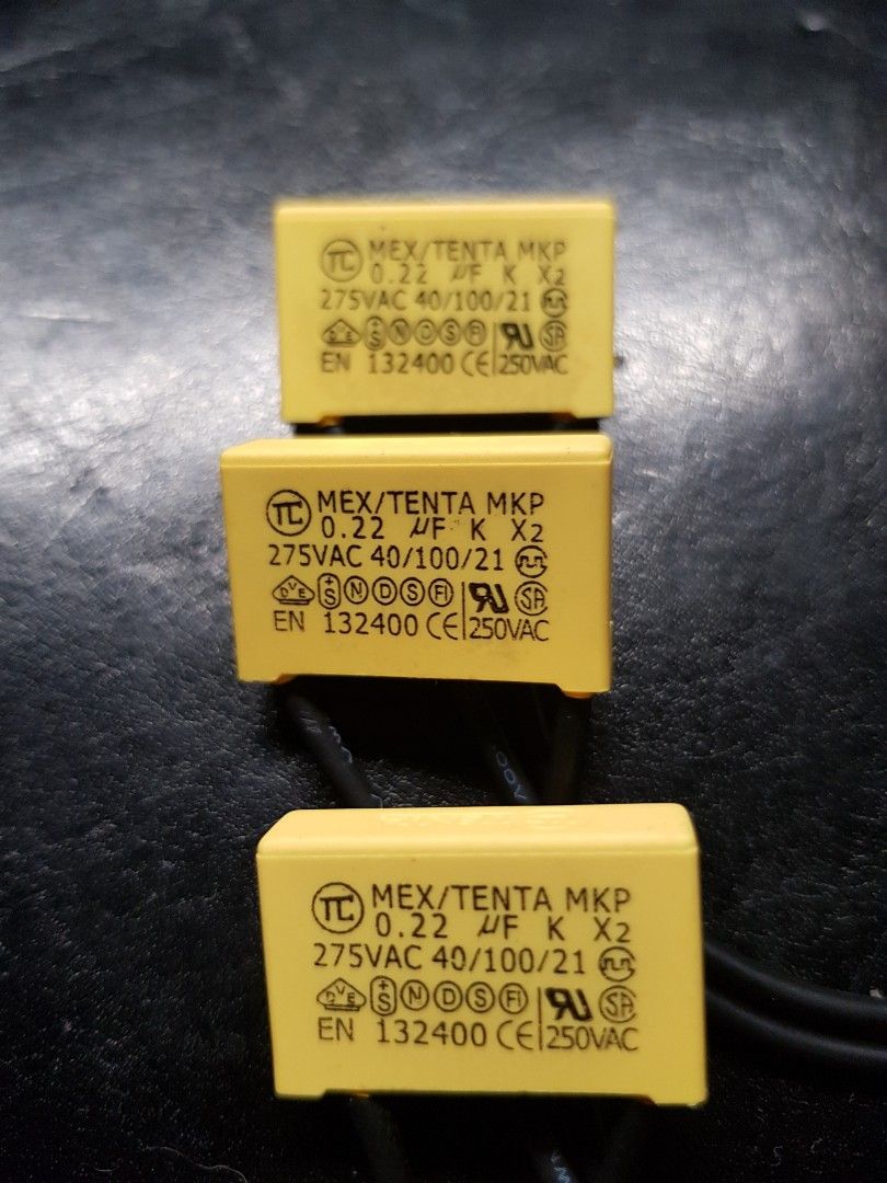 MEX / TENTA MKP 0.22 CAPACITOR, TV & Home Appliances, Electrical ...