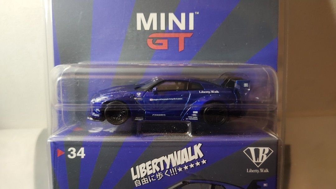 Mini GT #34 LB Works Nissan GTR R35 Candy Blue Mijo Exclusive 