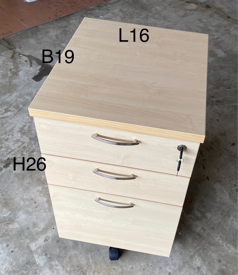 Mobile pedestal with drawers, Furniture & Home Living, Furniture