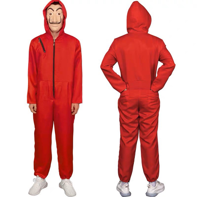 Money heist costume with mask, Men's Fashion, Activewear on Carousell