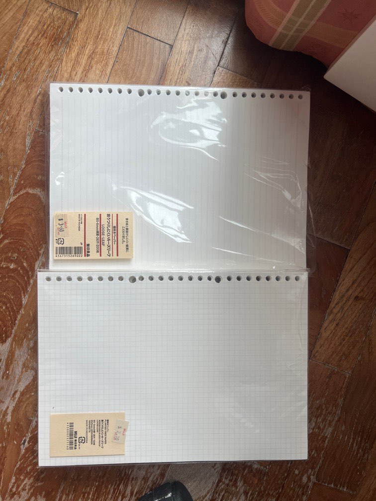 Muji Loose Leaf Papers, Hobbies & Toys, Stationery & Craft, Stationery