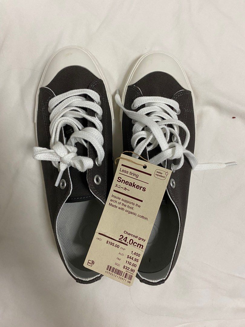 muji white sneakers