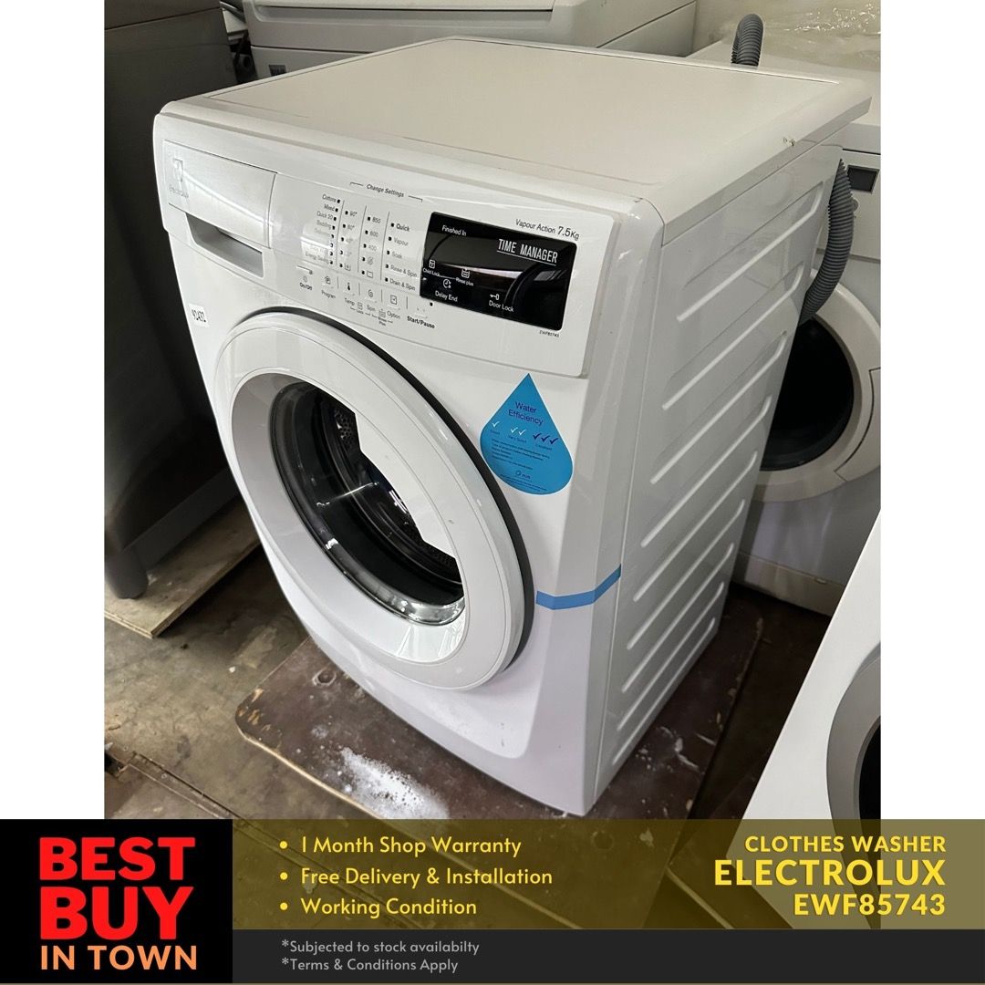 MUST BUY! ELECTROLUX 7.5KG FrontLoader Washing Machine EWF857434, TV