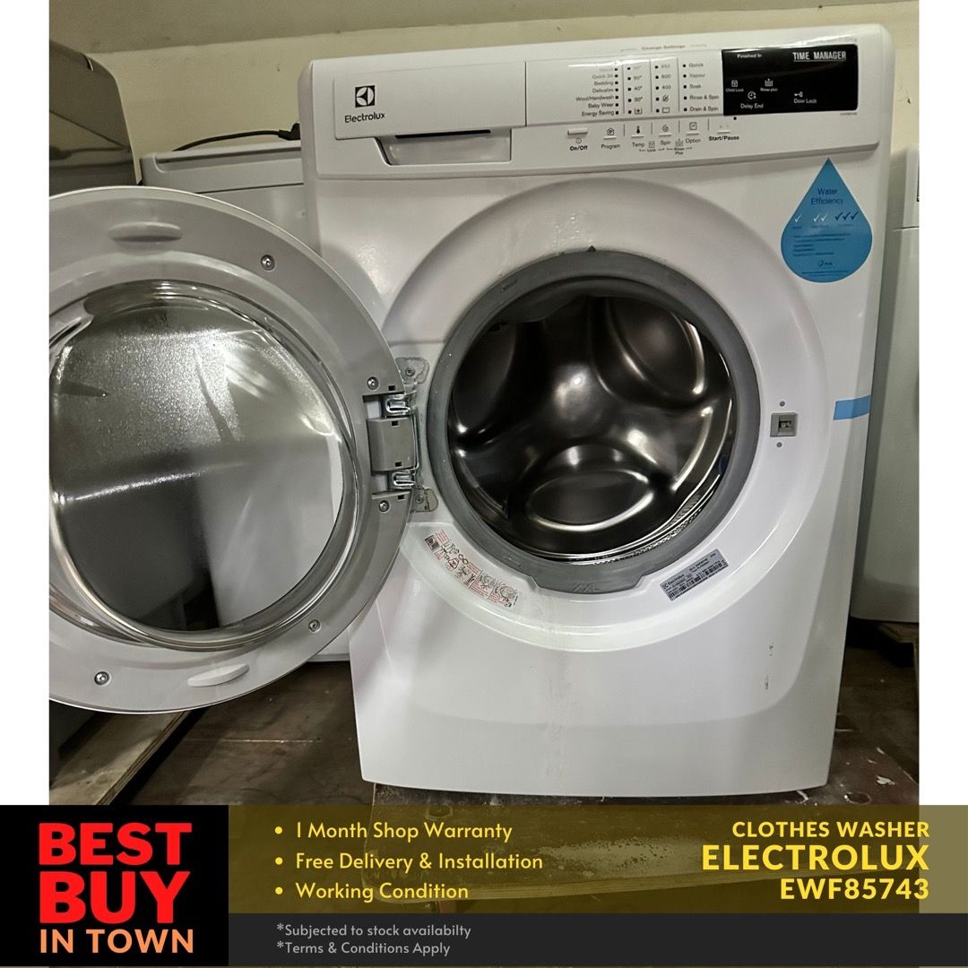 MUST BUY! ELECTROLUX 7.5KG FrontLoader Washing Machine EWF857434, TV