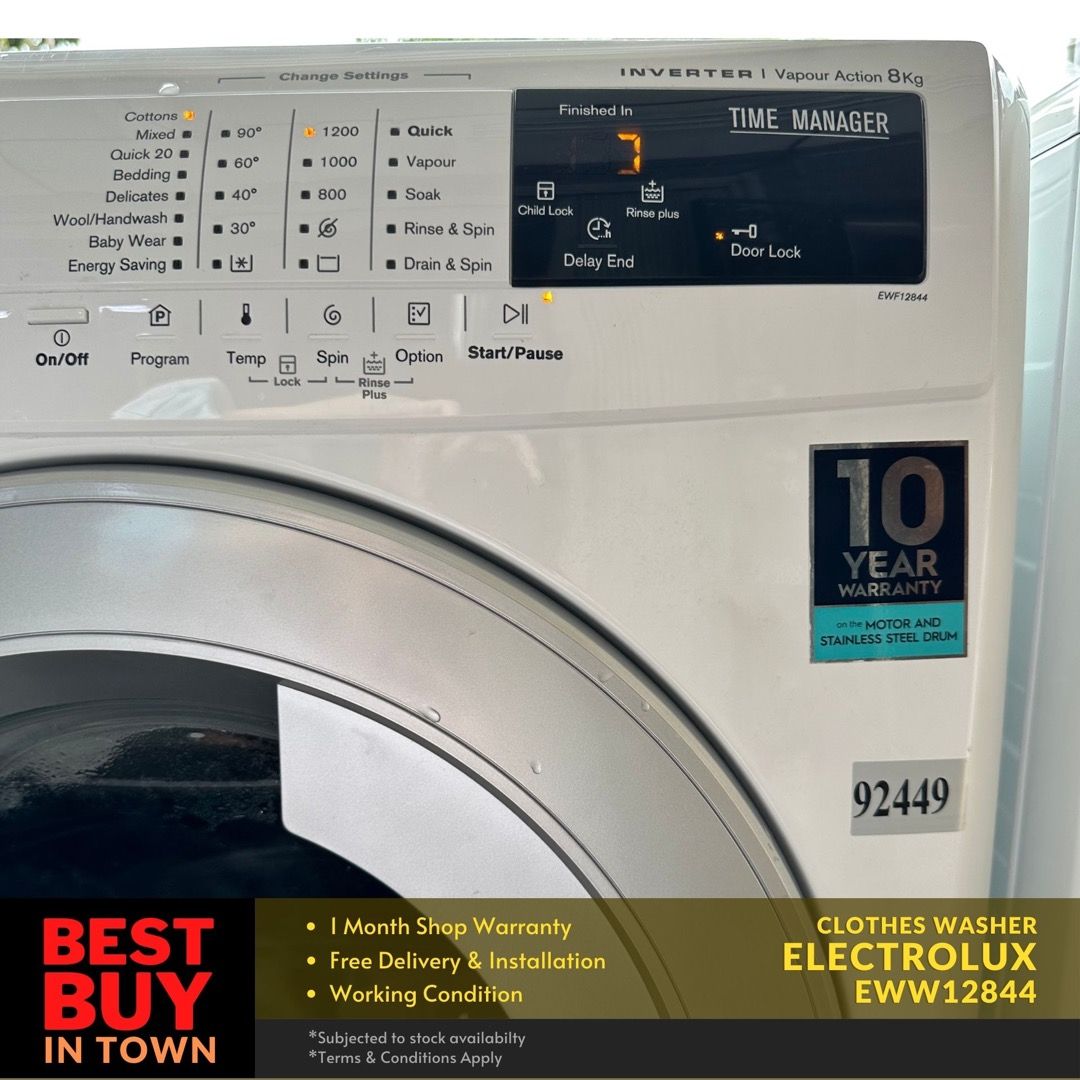 MUST BUY! ELECTROLUX 8KG FrontLoader Washing Machine EWF12844 (92449