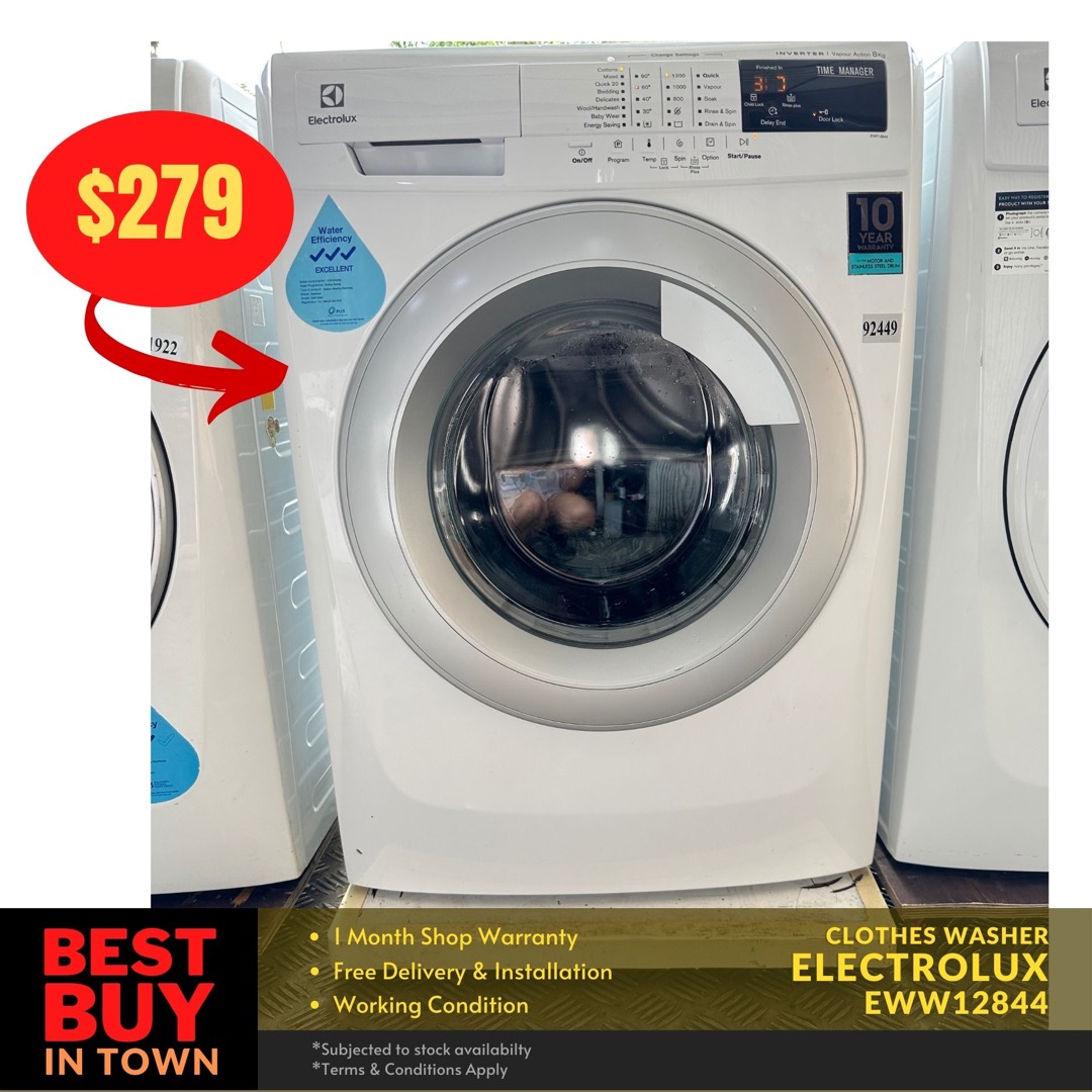MUST BUY! ELECTROLUX 8KG FrontLoader Washing Machine EWF12844 (92449