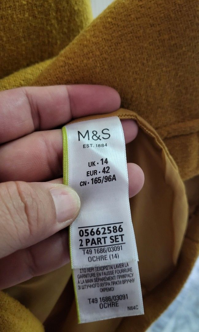 Mustard Yellow M S hooded coat