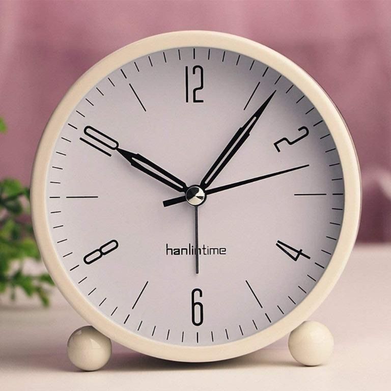 New Arrival! Snifu Analog Alarm Clock, Easy to Set Small Desk Clock, No
