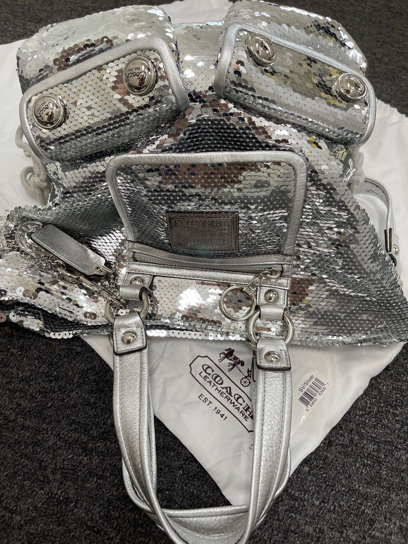 NEW Limited Edition Coach Poppy Sequin Spotlight Tote bag Women s