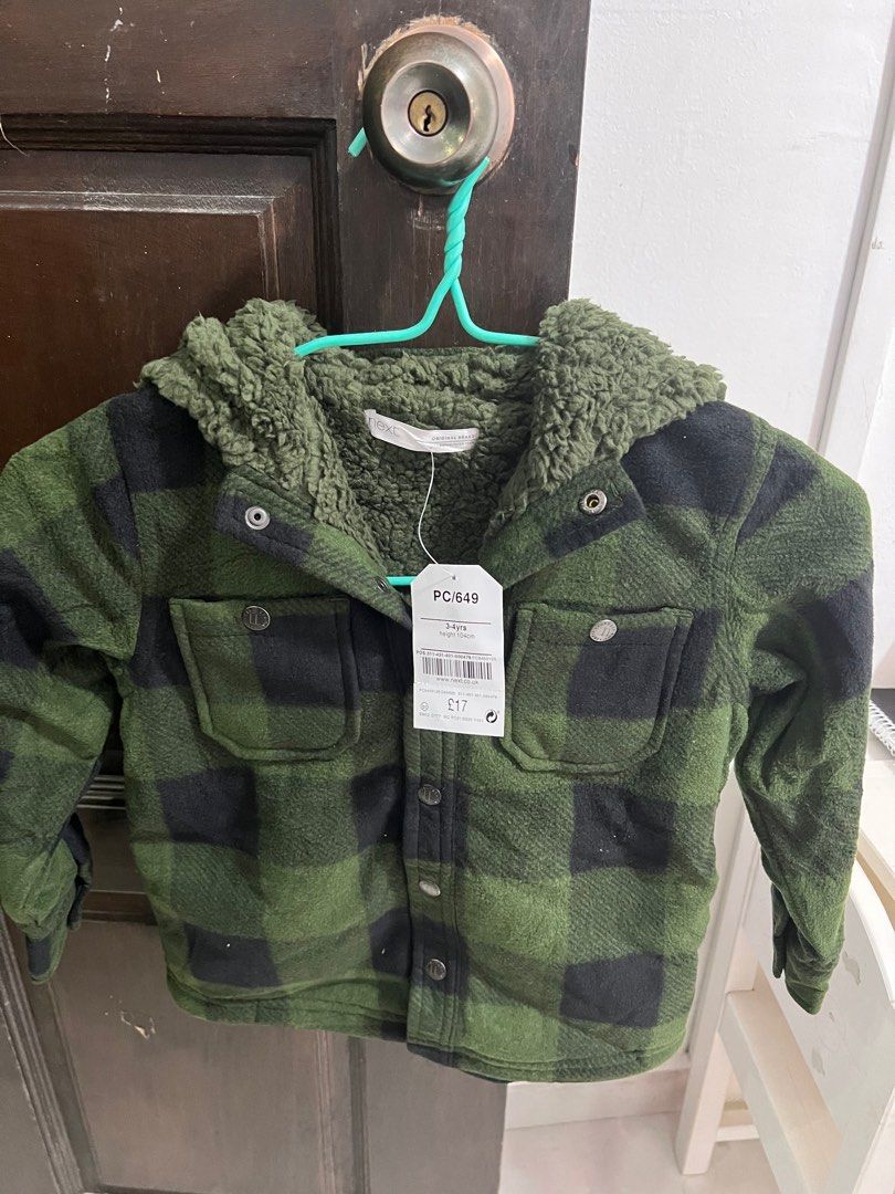 NEXT UK BNWT checked wool jacket