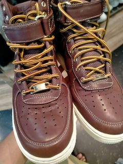 Nike Air Force 1 High Supreme QS - Workboot - Brown 