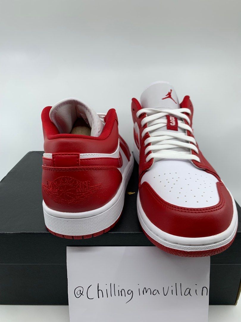 Nike Air Jordan 1 Low Cut Top Gym Red White AJ1 Jordans One Jumpman 23