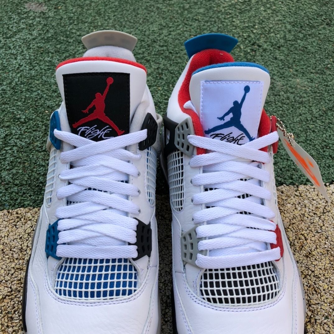 Nike air jordan 4 blue and white new arrivals