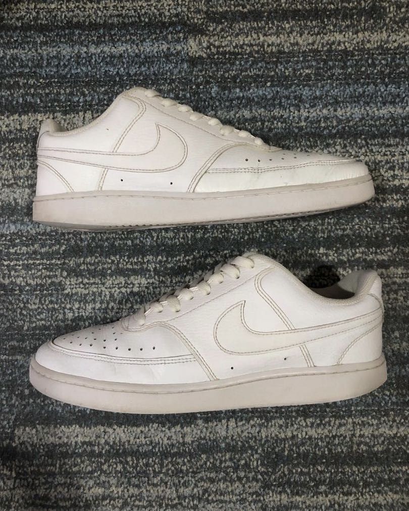 Nike Court Vision Low Triple White Men #39 s Fashion Footwear Sneakers
