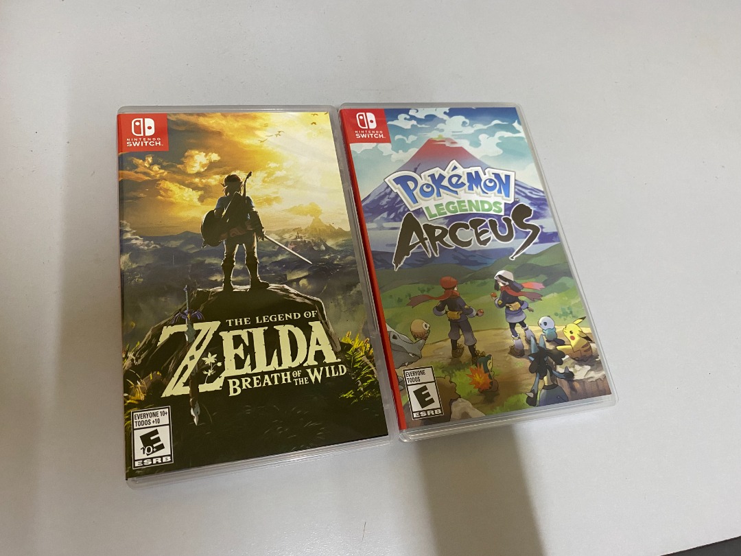 Nintendo Switch Game (Zelda BOTW & Pokemon Arceus), Video Gaming, Video