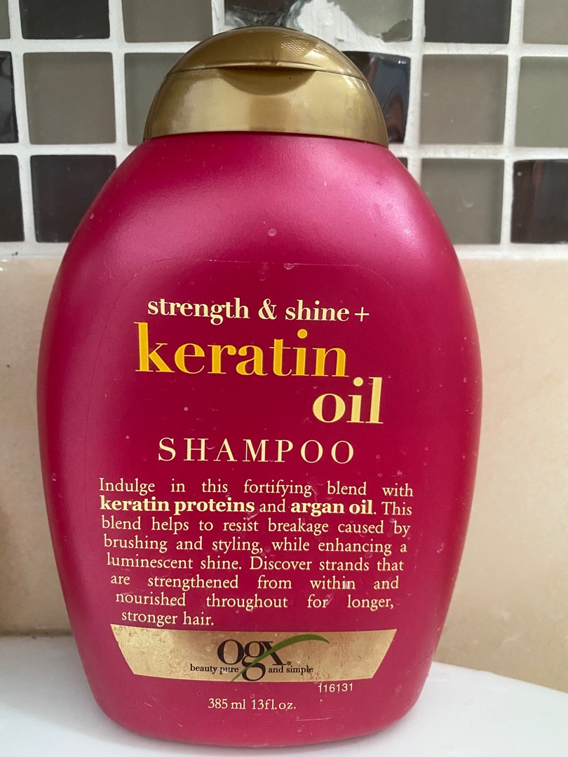 OGX Shampoo Keratin Oil, Beauty & Personal Care, Hair on Carousell