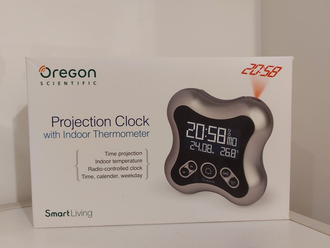 Oregon Scientific Projection Clock with Indoor Thermometer, 家庭電器, 其他家庭