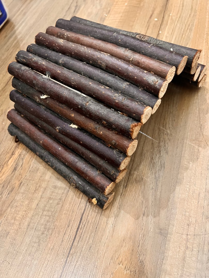 Pet wood tunnel, pet wooden house, hedgehog tunnel, terowong kayu, Pet