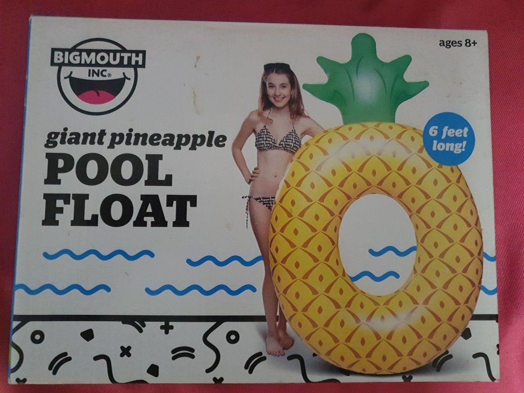 Pineapple pool float (Category: Water Sports) located in Singapore. Submitted by xblithe (Listing ID 1196303679, Image 1). Description: For 8+ year old.