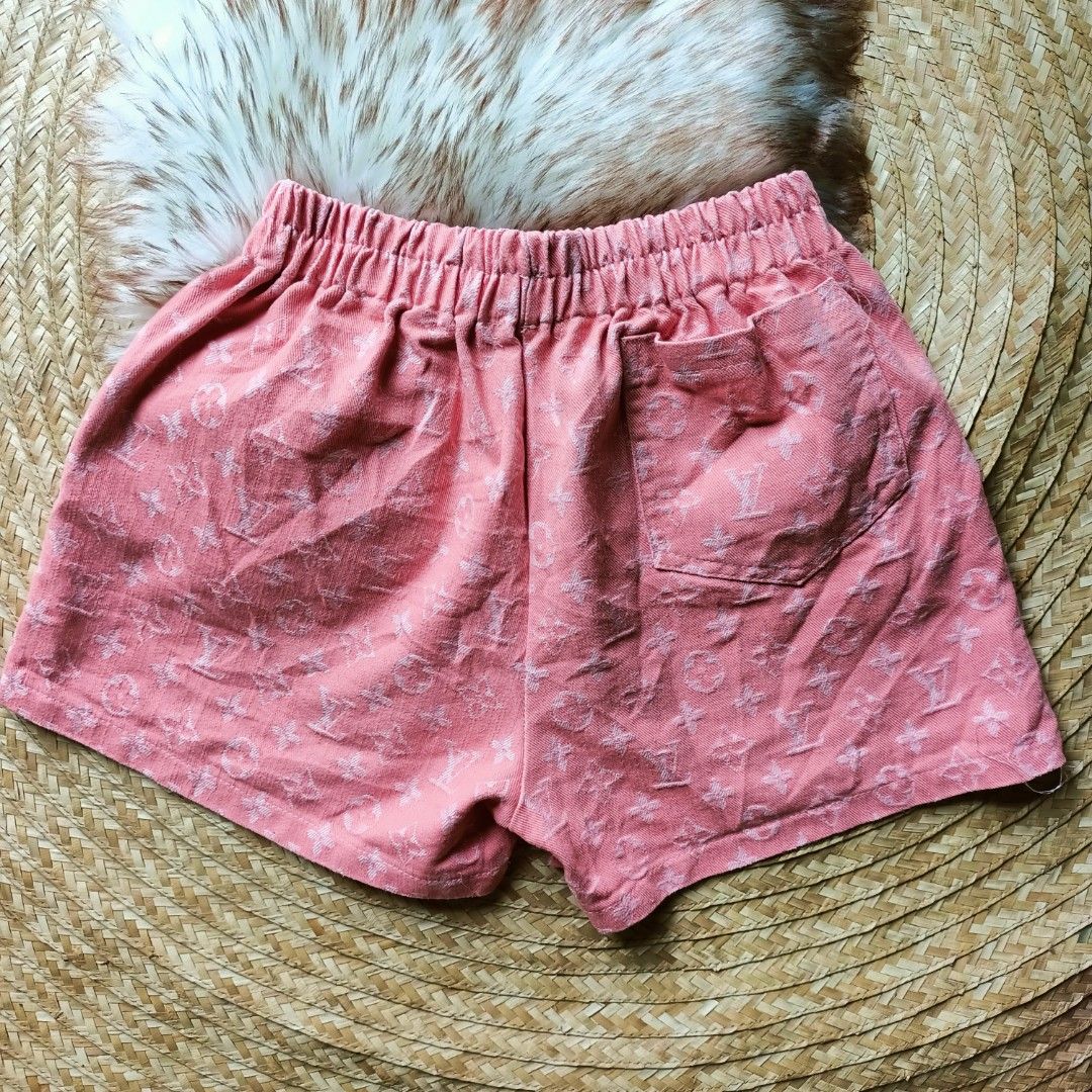 Pink LV Monogram Shorts for women, Women's Fashion, Bottoms