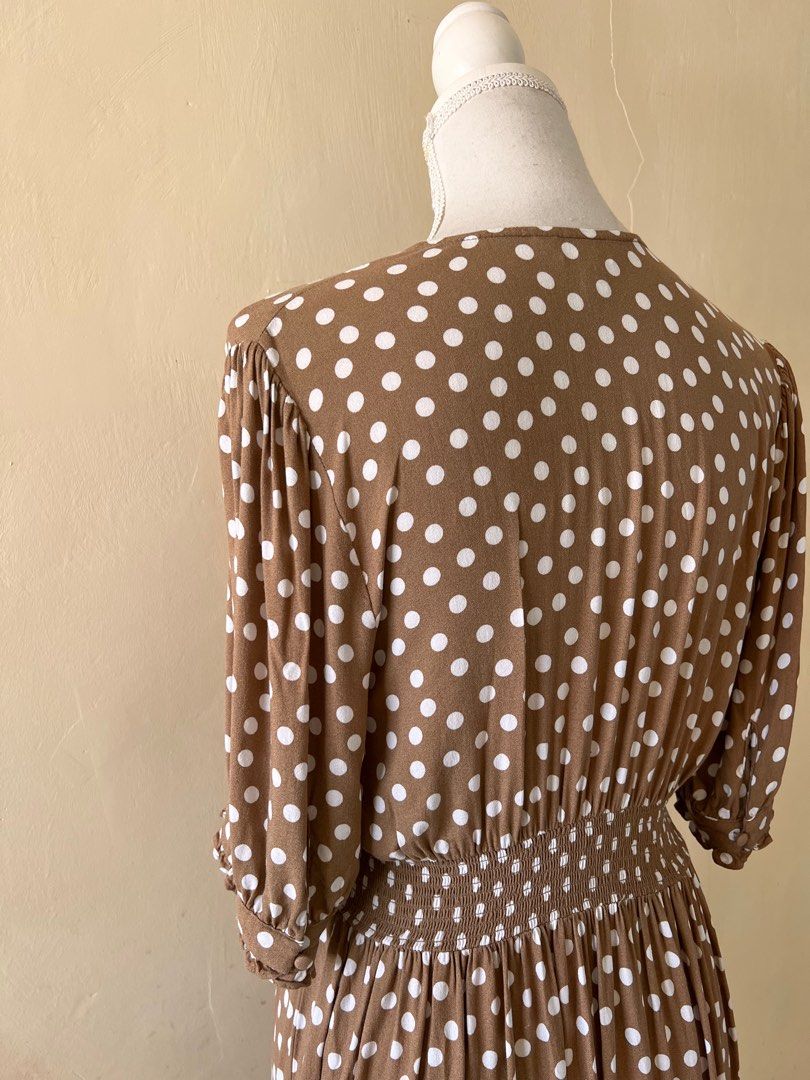 Polka earth ankle dress (Category: Dresses) located in Manila. Submitted by ginibib (Listing ID 1196376093, Image 3). Description: Area: Candelaria, Quezon Courier: J&T ₱150.