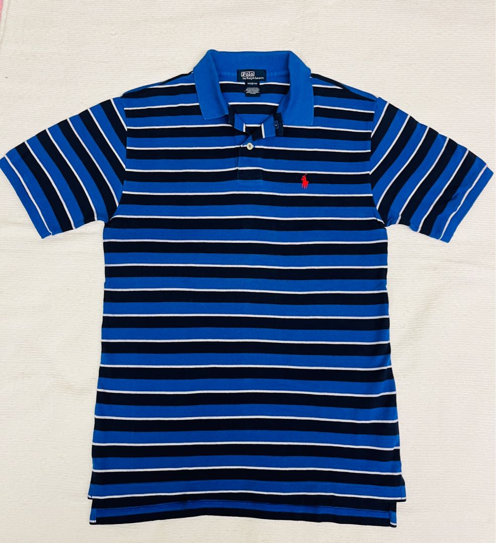 Polo Ralph Lauren Boys 12-14 stripes tshirt, Men's Fashion, Tops & Sets ...