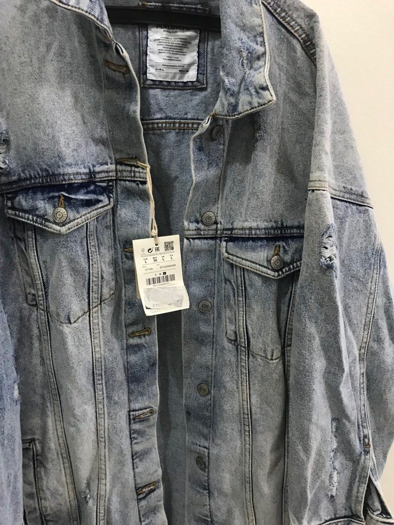 Pull and bear denim jacket, Women's Fashion, Coats, Jackets and