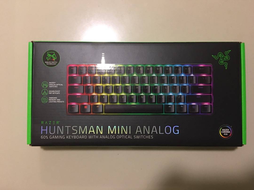 Razer Huntsman Mini Analog with Razer Wrist Rest for sale, Computers