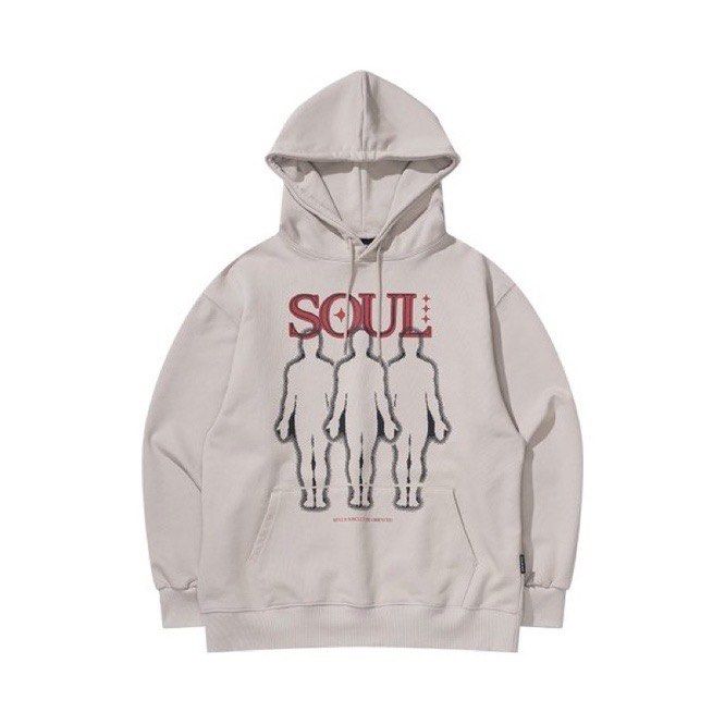 RDVZ Soul Hoodie worn by Seventeen Mingyu in Beige, Men's Fashion, Tops